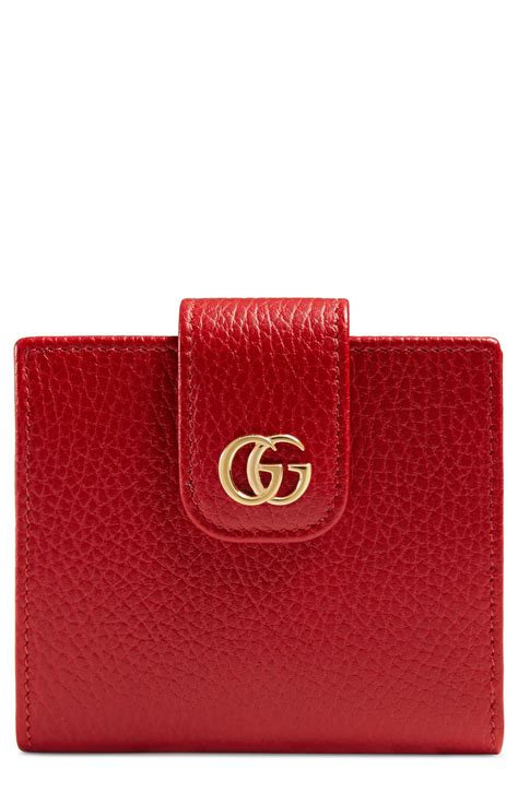 Gucci red marmont wallet